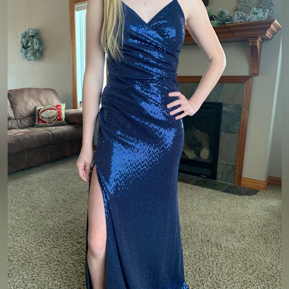 Navy Blue Prom Dress